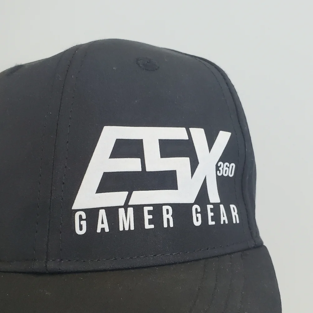ESX 360 Gamer Gear Pro Quality Black White Youth Hat Cap Print NWT